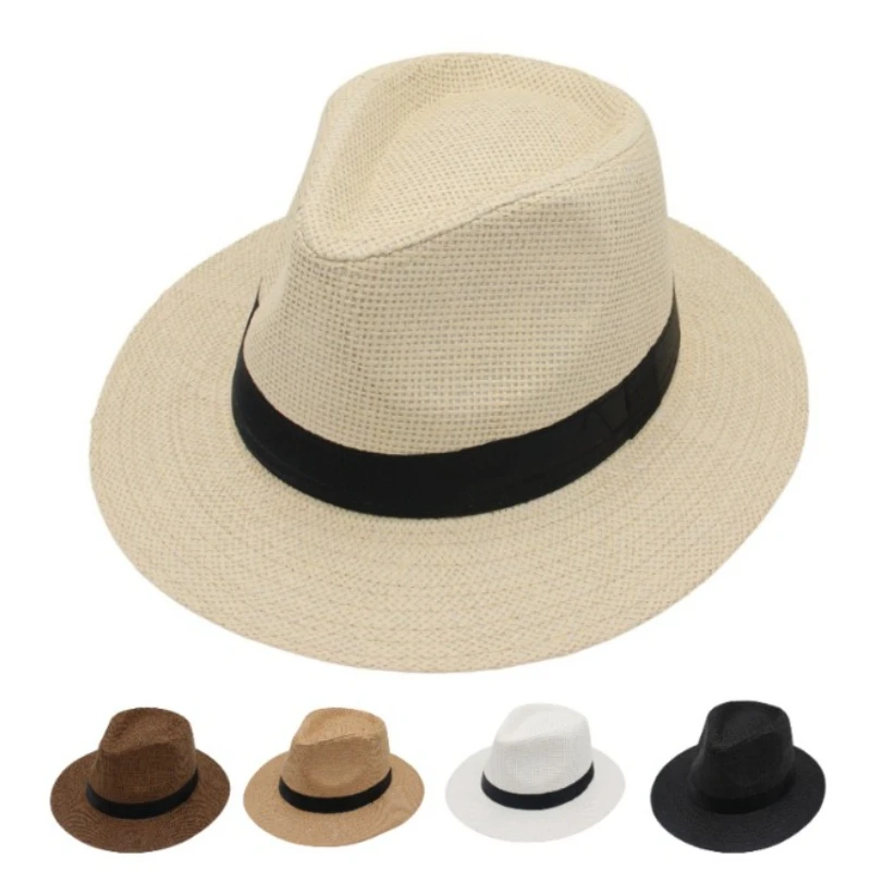 

Spring Summer Panama Straw Hat Ecuador Style Breathable Paper Braid Sun Hat for Men and Women Elegant Vacation & Beach Accessory