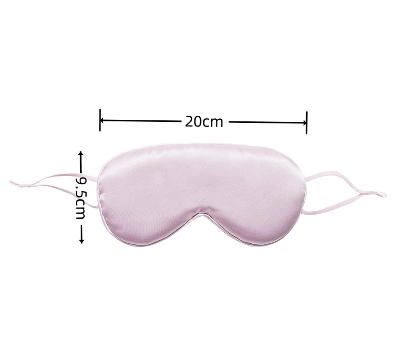 Máscara de olho de seda imitada, bloqueio de luz, máscara ocular portátil para viagem, venda com alça suspensa, olho remendo
