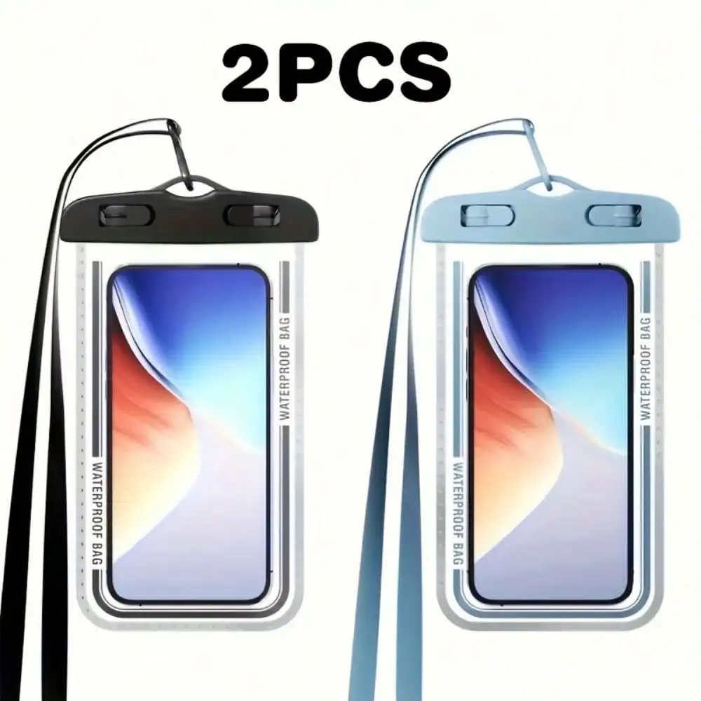 

2 Universal Mobile Phone Waterproof Bag For IPhone 16 15 14 13 12 11 Pro Max XS Plus Galaxy Series, Essential Accessories For Diving, Swimming, Beach Vacations