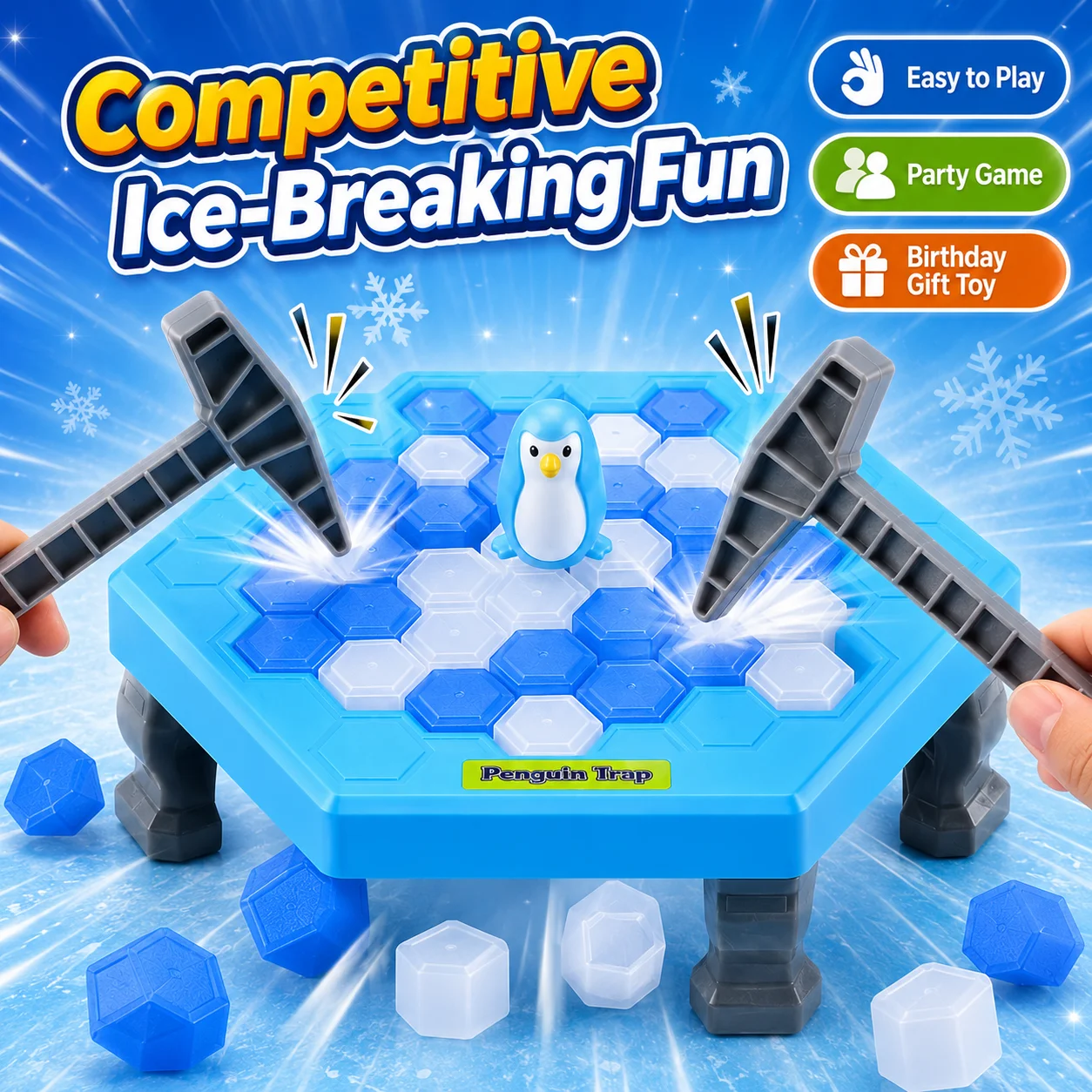 インタラクティブな親子パズルおもちゃ,ペンギン砕氷テーブルゲ - Party Games Juego のレビューと価格