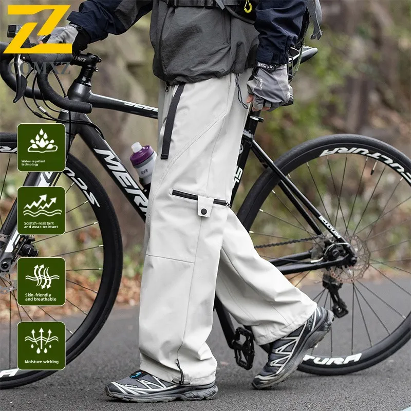 

New Men's Soft Cargo Pants 2025 Autumn Vintage Lightweight Sweatpants Utility Outdoor Camping Cycling Essential Comfort Pants