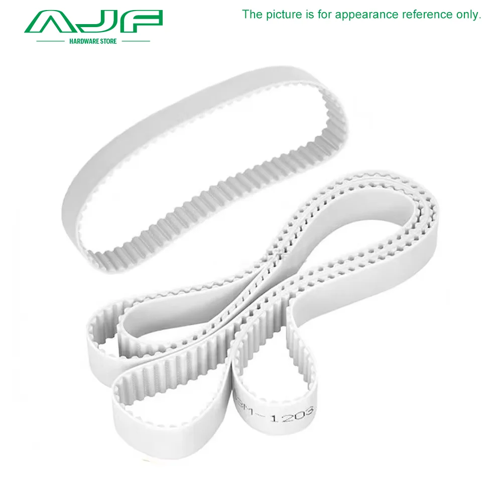 HTD 5M PU Timing Belt Length 1000mm~1160mm Width10/15/20/25/30/40mm 5M White Polyurethane Synchronous Belt Closed Loop Gear Belt