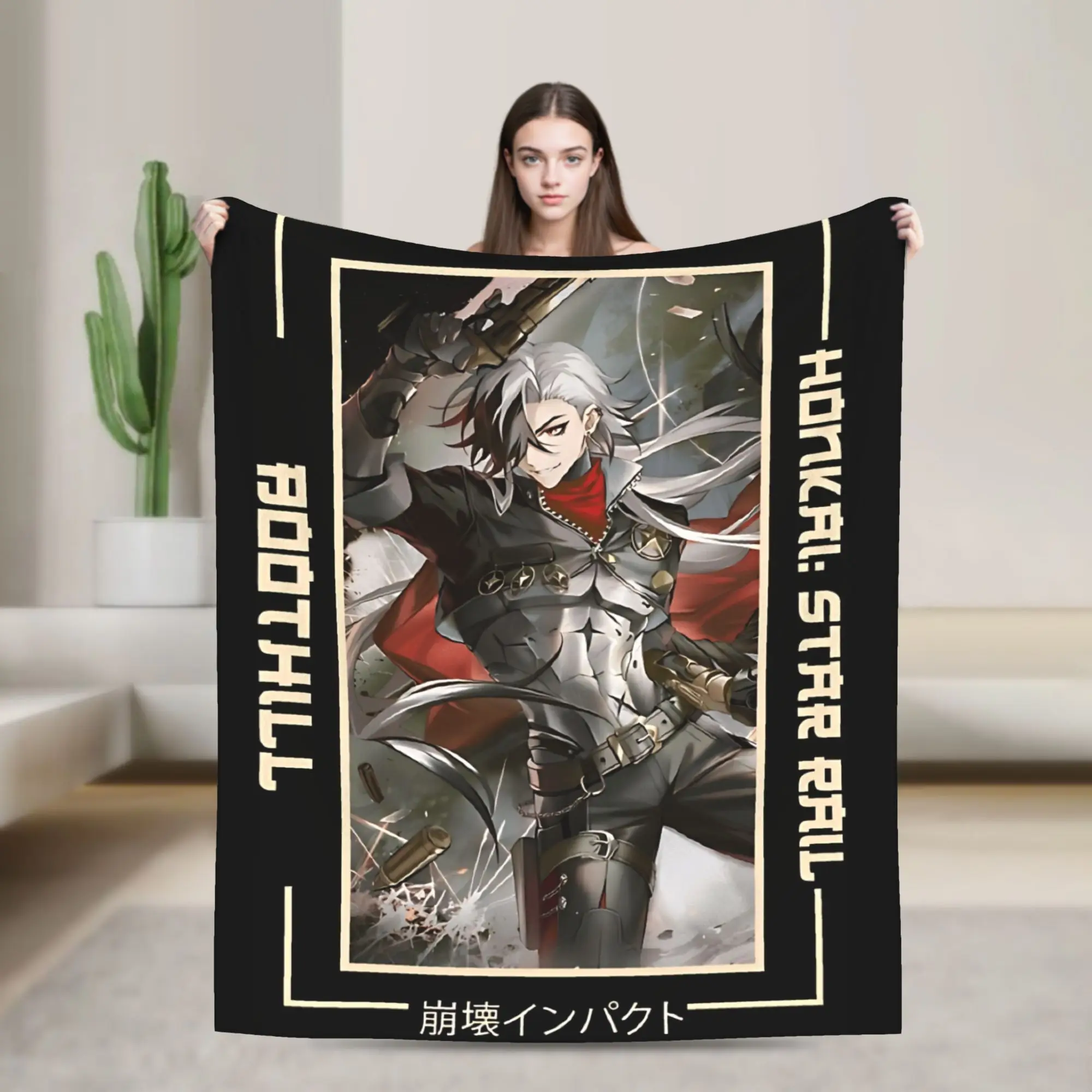 Honkai Star Rail Boothill Warm Soft Blanket  Kids Adult Plush Throw Blanket Print Living Room Flannel Bedspread Sofa Bed Cover