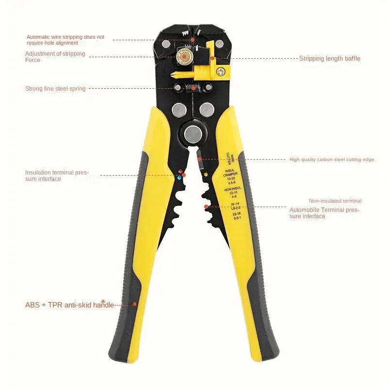 Automatic Wire Stripping Pliers Electrician Cable Breaking Pliers Multifunctional Portable Wire Pulling Tools