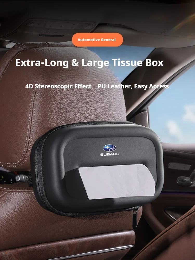 

Car 3D stereoscopic Extra-Long & Large tissue box For Subaru Ascent BRZ Forester Impreza Legacy Outback WRX VX Auto Accessories
