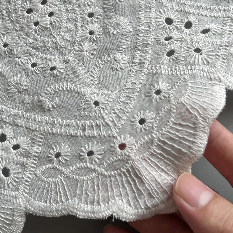 

Cotton Geometric Floral Lace Fabric Hollow Out Women's Dress Blouse Handmade Diy Sewing Cloth