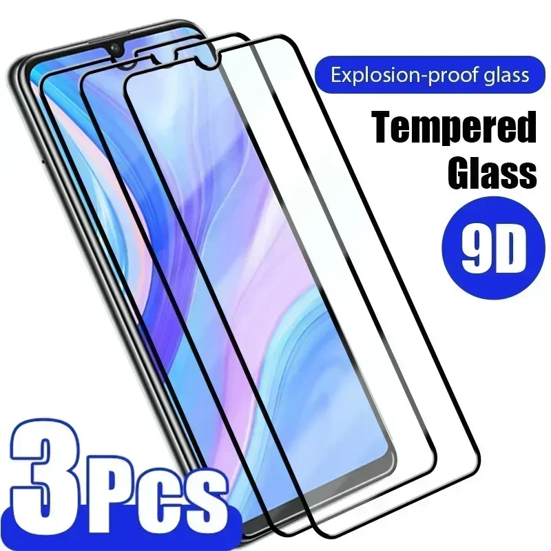 3PCS 9D tempered glass for Huawei P40 P30 P20 lite Pro E 5G screen protector for Huawei P Smart S Z 2021 2020 2019 glass