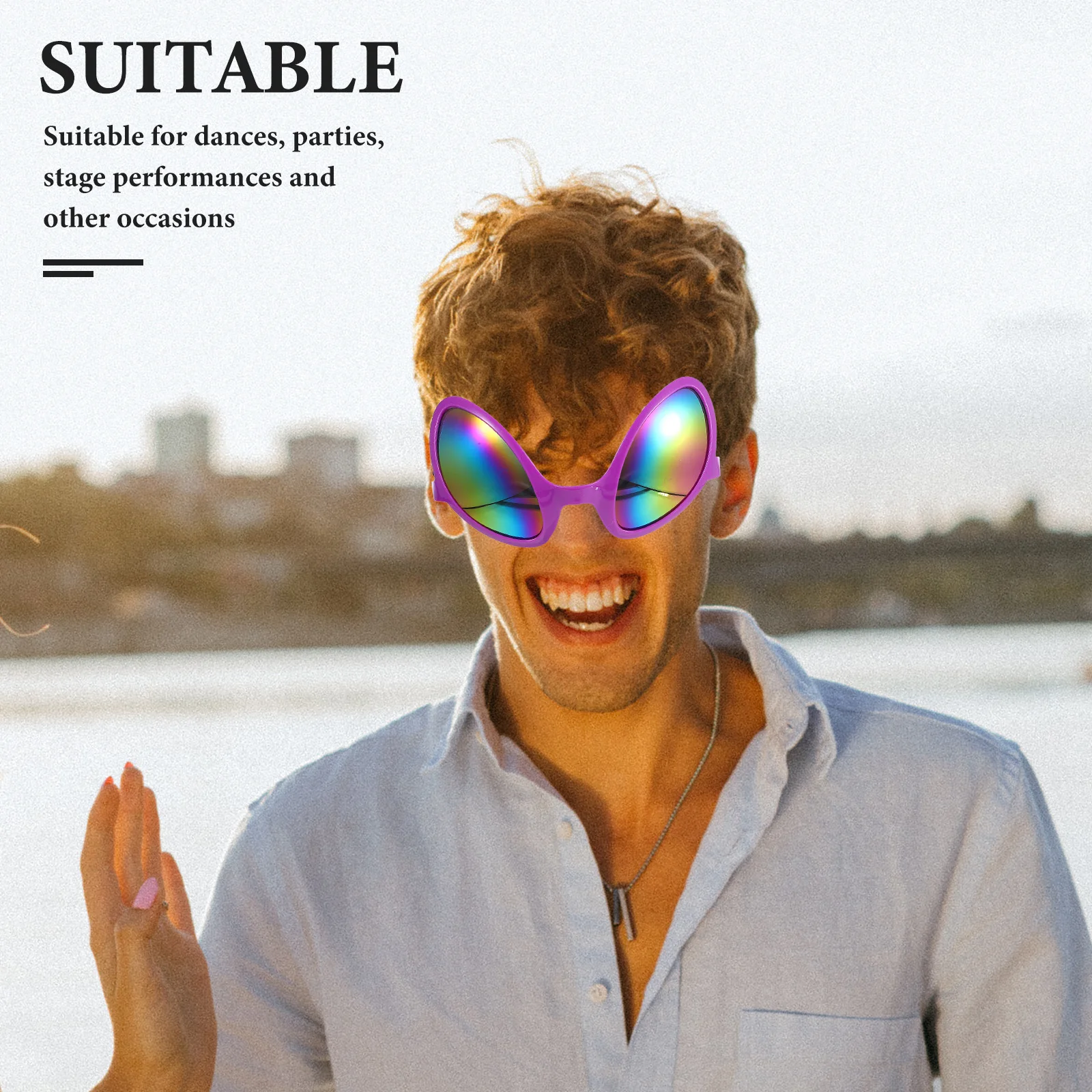 1 par de óculos engraçados para adultos, óculos de fantasia, cosplay, óculos de sol, festa, foto, acessório, modelagem, óculos, festa de festival