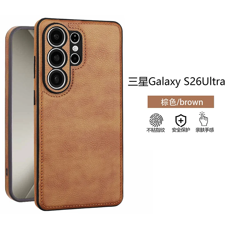 Vintage PU-Leder Handyhülle für Samsung Galaxy S26 Ultra S25 S24 S23 S22 Plus+ A56 A55 A54 A16 A15 Stoßfeste Business-Hülle