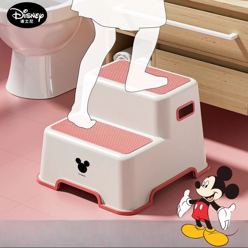 

Милый студенческий двухслойный табурет с изображением Микки Диснея, креативный детский домашний туалет, противоскользящий стул, подставка для ног, табурет в подарок