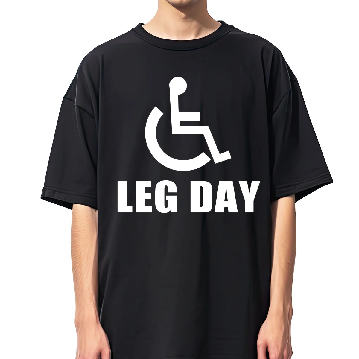 Leg Day Handicap Tall Gym Workout Tshirt Men Women Unisex T-shirt Cotton Tees T Shirt Y2K Clothing