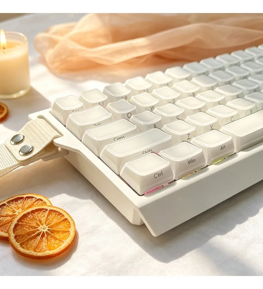 4-color crystal jelly keycap personalized DIY customized adaptation from ace68 keys/87 keys/108 keys white