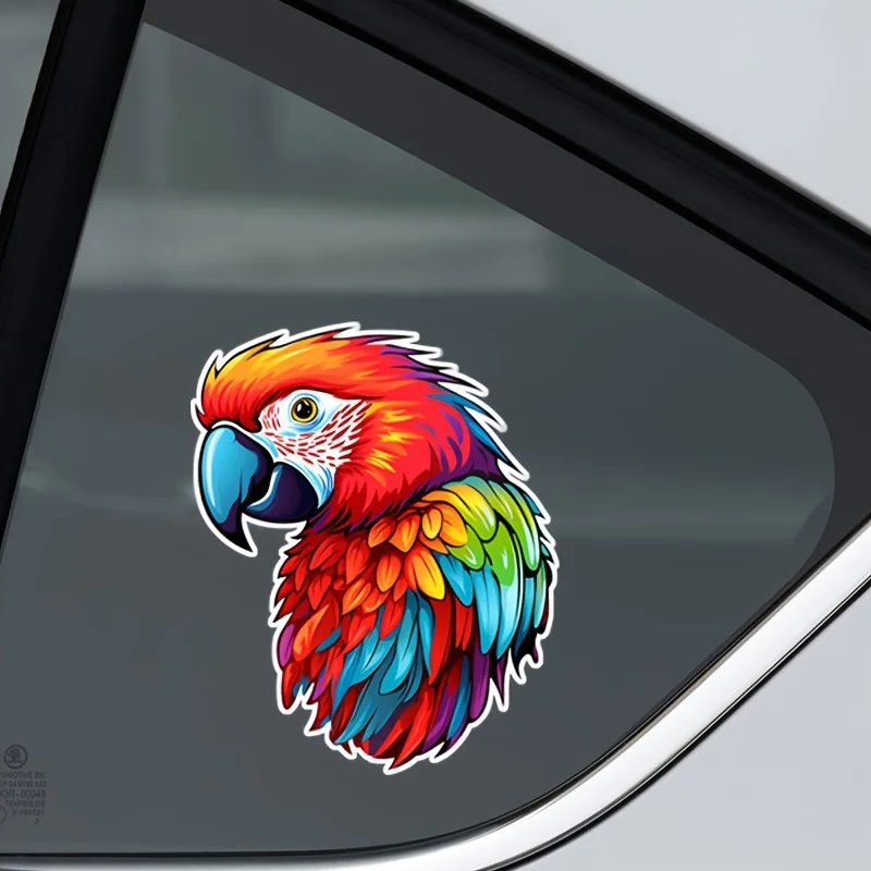 1pc Car Sticker Cute Cartoon Animal Bird Sticker Parrot, Hummingbird, Flamingo- Perfect for Car, Laptop, and Window Decoration