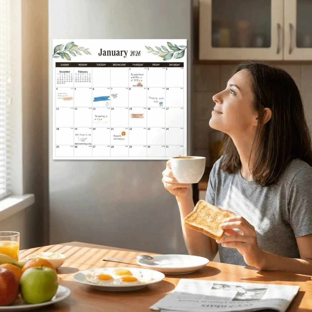 Large Format Magnetic Calendar Magnetic Design Monthly View Wall Planner Daily Planning Monthly View Calendar Kitchen Use