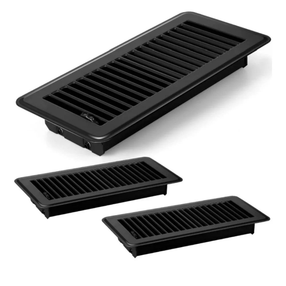 

Metal Floor Register Cover High-efficiency 4*10 Inch Heavy Duty Vent Grille Rust-proof Air Cover Central Conditioner Grille