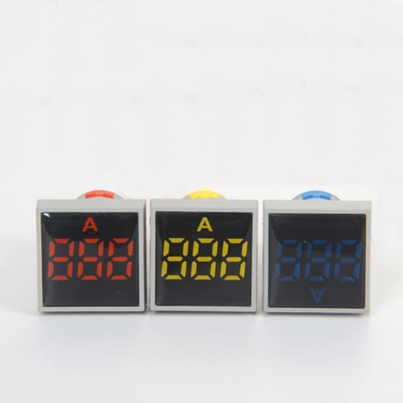 1Pcs AD101-22AM Signal Lamp With Current Indication 0-100A Opening 22mm Digital Display Current AD16-22AM