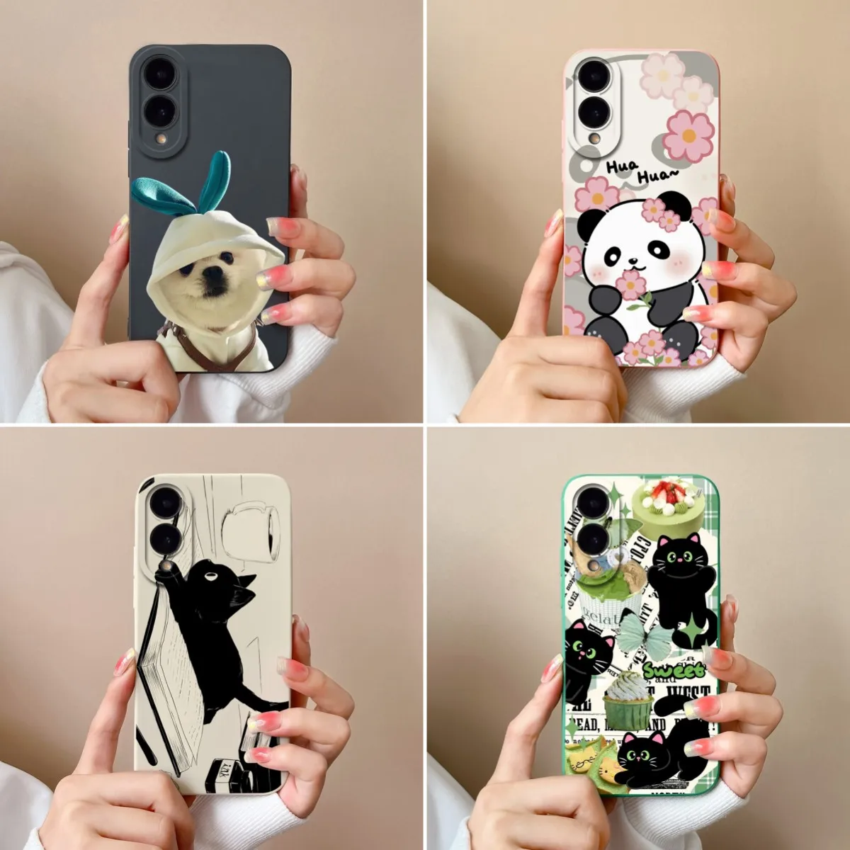 For Samsung S25 Edge Phone Cover Cute Animal Pattern Soft Liquid Silicone Upgrade Shockproof Housing For Samsung S 25 Edge Coque