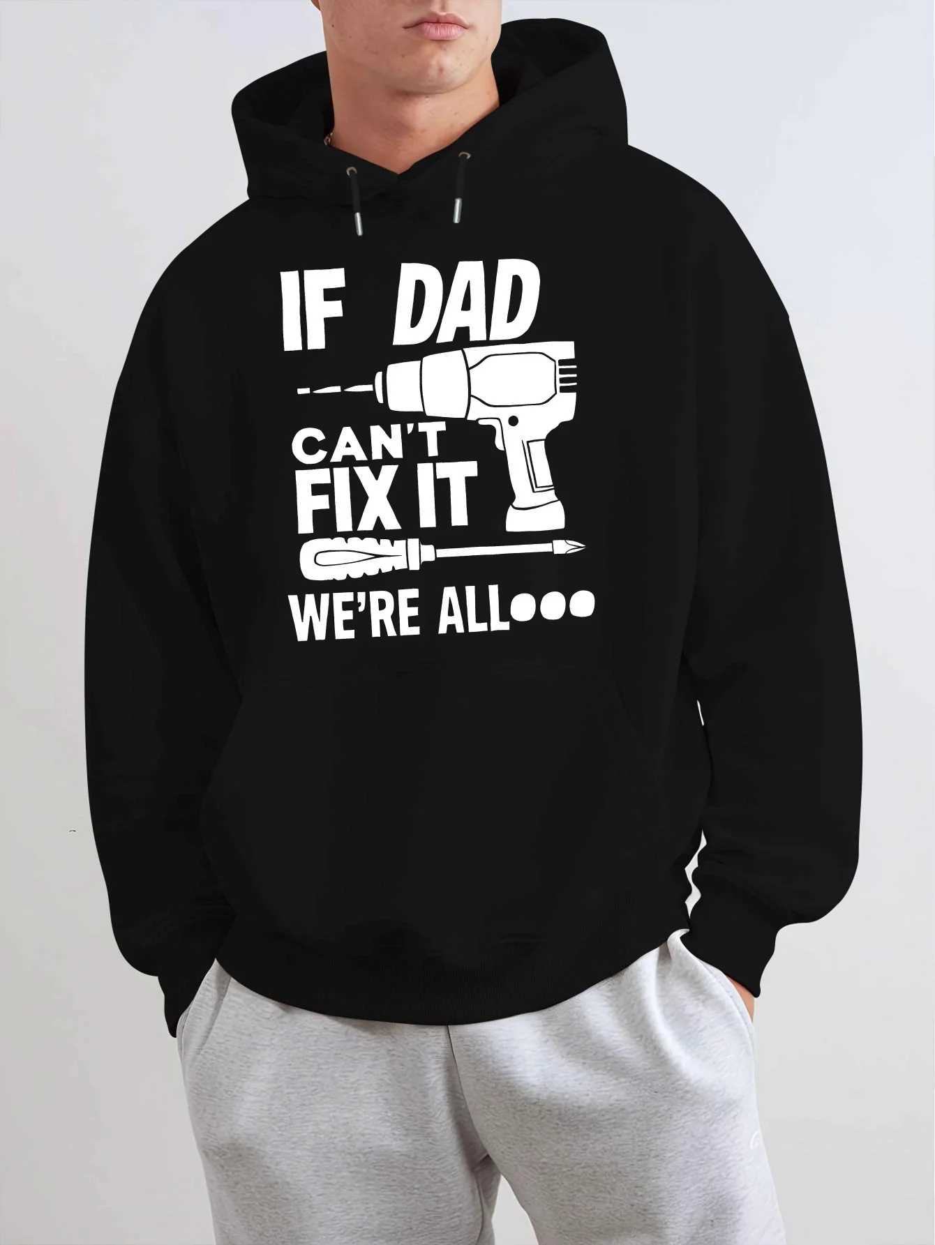 New men's hip-hop hooded sweatshirt - Printed hooded top for casual and relaxed street style hoodie shirt