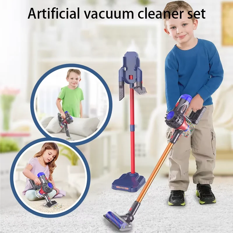 Kids Electric Vacuum Cleaner Simulation Charging Learning Early Educational Role Playing Housework Children Play House Game Toys