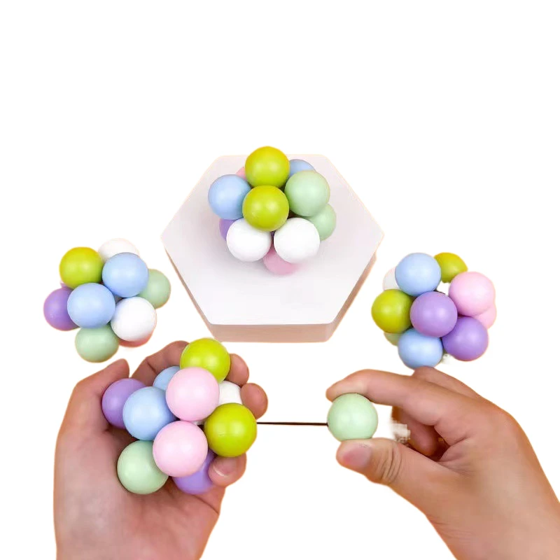 Atomic Irritability Balls Macaron Color Stress Relief Adult Anti-Stress Sensory Toys Autistic Kids Hand Exercises Massage Balls