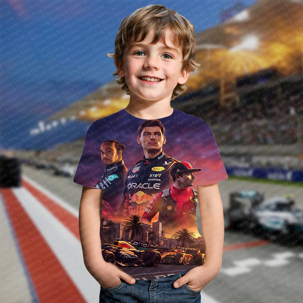 Netherlands Verstappen 3D printed pattern kids adult T-shirt short sleeved summer F1 racing fan trend T-shirt