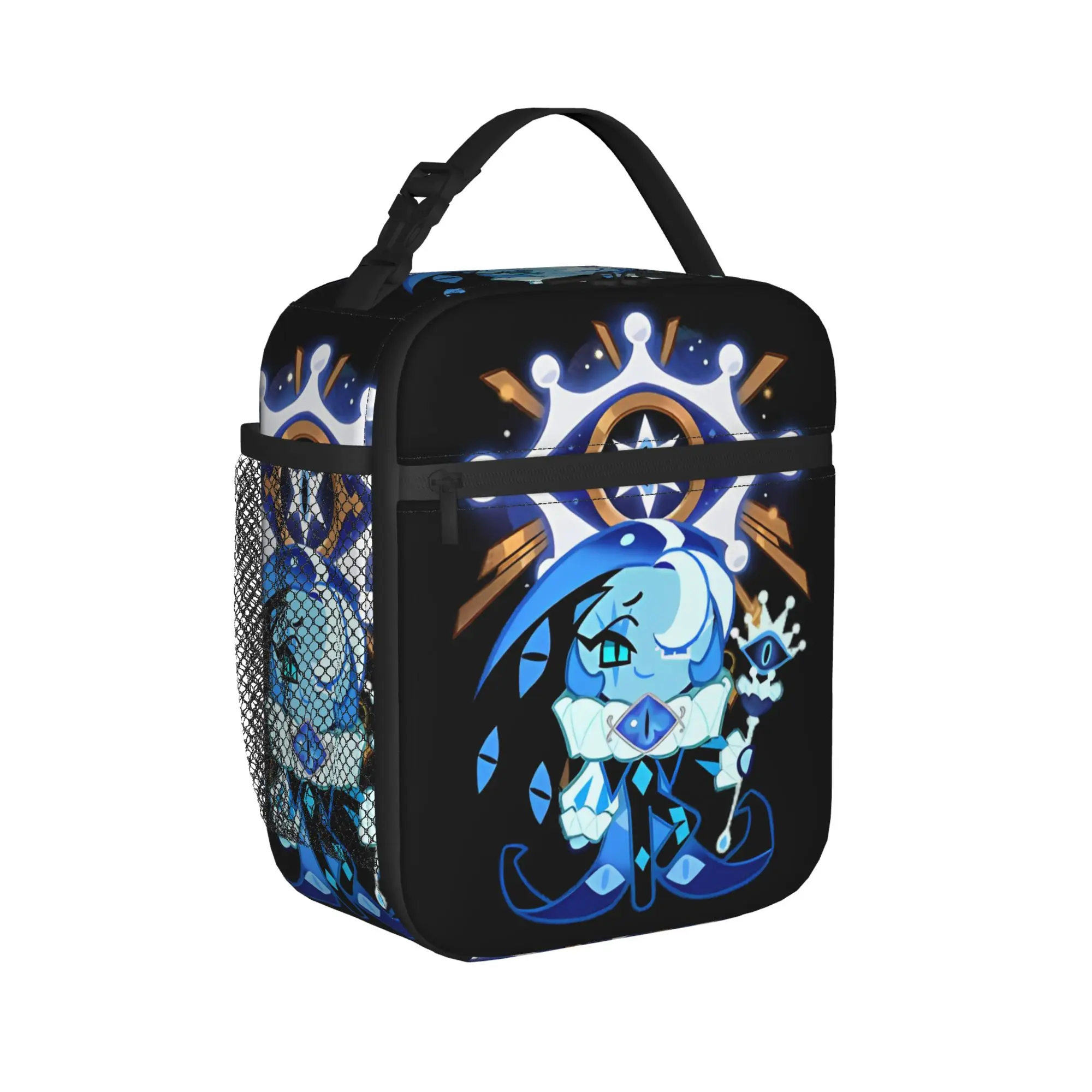 Shadow Milk Cookie Run Kingdom Insulated Lunch Bag High Capacity Cartoon Meal Container Cooler Bag Tote Lunch Box Food Handbags