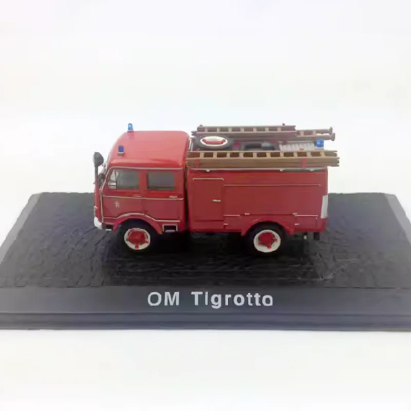 ATLAS Diecast escala 1:72 OM Tigrotto motor de bomberos aleación simulación coche modelo colección Souveir regalo de vacaciones juguetes exhibición estática