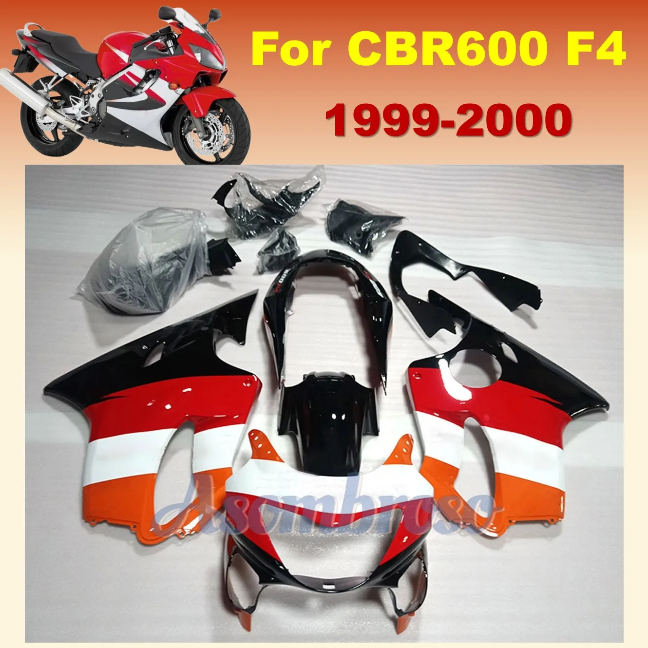 Motorcycle Fairings Kit Fit For Honda repsol CBR600 F4 Brand Fairing 1999 2000 CBR 600 99 00 Injection Body kits