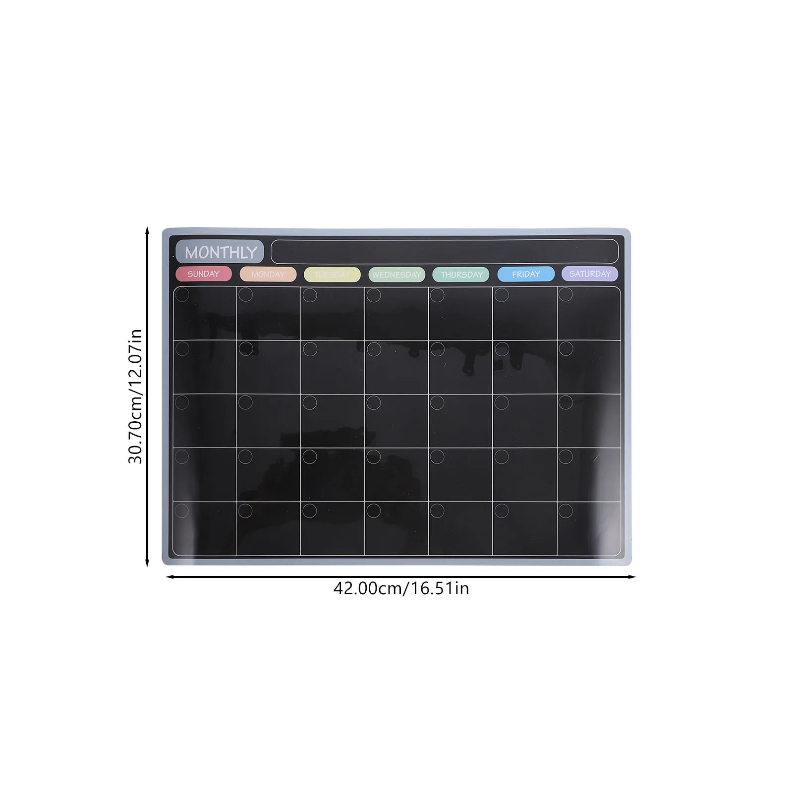 1pc lavagna magnetica per agenda mensile calendario cancellabile a secco per lavori di frigorifero menu pianificazione superficie di scrittura riutilizzabile Home Office