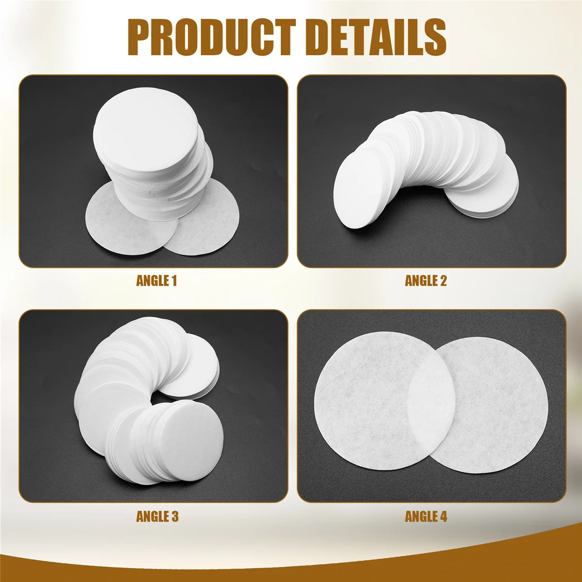 

Better Quality 500 Pcs Replacement Paper Filters Round Coffee Maker Filters Disposable for Aerobie Aeropress Coffee and Espresso