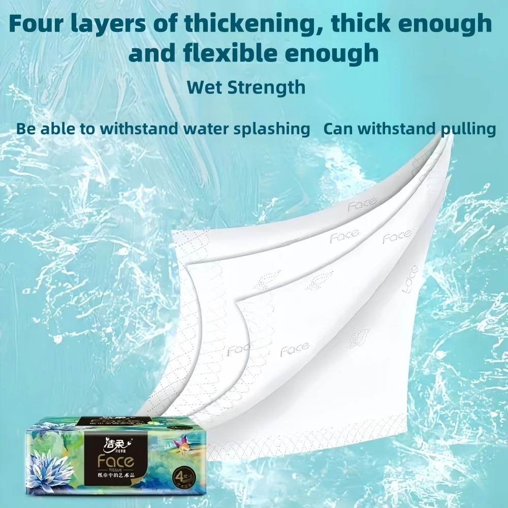 10 عبوات 200 قطعة/الحزمة من ورق التواليت 4 طبقات سميكة قابلة للترطيب مناديل الوجه رحلة المناديل المناديل الورقية للاستعمال مرة واحدة #2