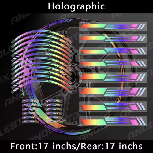 Reflective Motorcycle Wheel Stickers Hub Decal Rim Stripe 17 Inchs For YAMAHA Honda Kawasaki Suzuki BMW KTM Husqvarna Triumph - Image 18