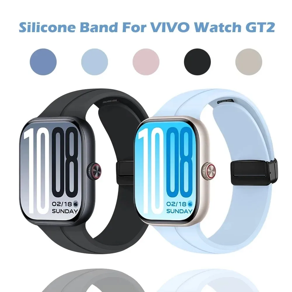 

Silicone Magnetic Clasp Band for Vivo Watch GT2 Watch Strap Sport Breathable Comfortable Band for Vivo Watch GT2 Band Accessorie