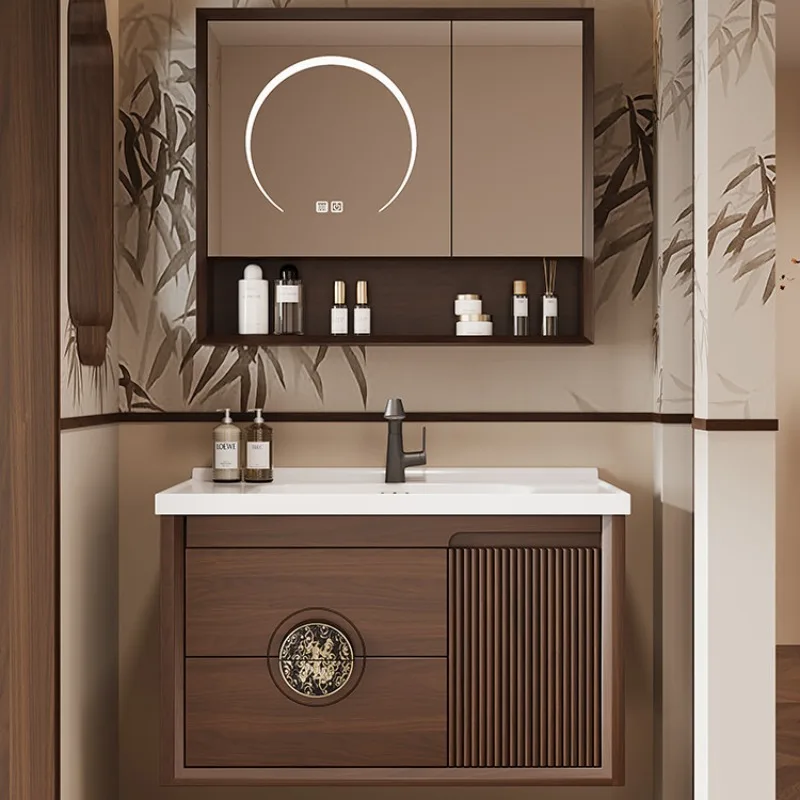 

Wooden Big Size Bathroom Cabinet Toilet Shelves Chinese Style Modern Designer Cupboard Aesthetic Vestidores Room Decorations