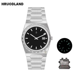 2025 New Hruodland 7.33 Ultrathin Quartz Watches Men 704 Movement Top retro men's stainless steel 10Bar BGW-9 clock reloj hombr