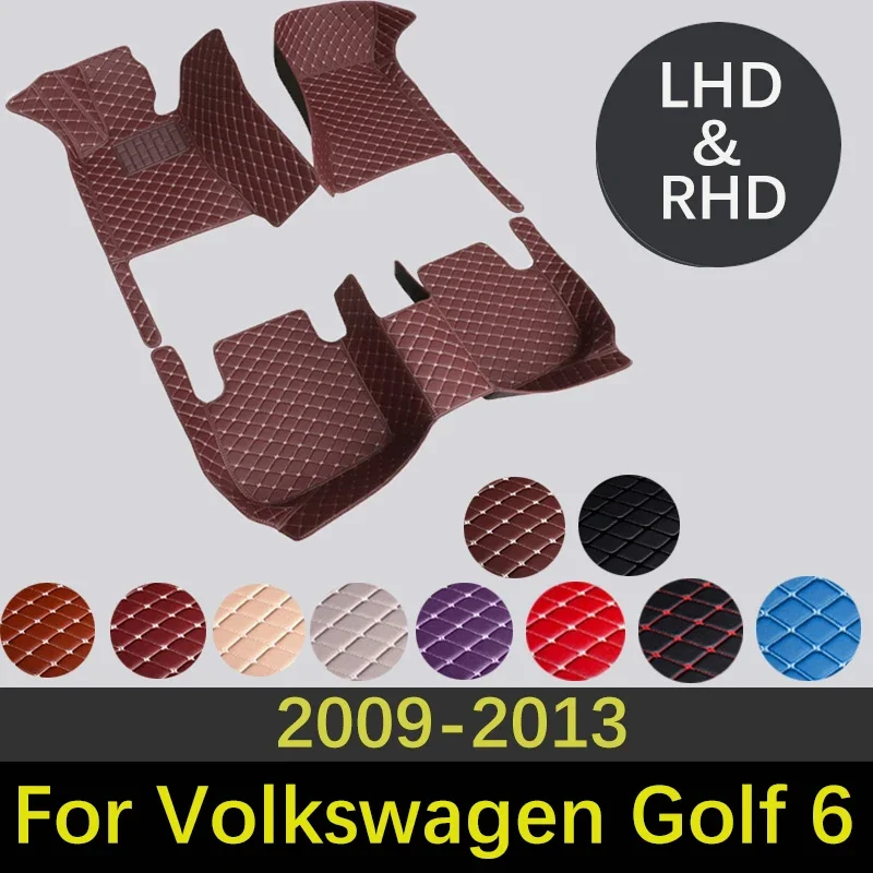 

Автомобильные коврики на заказ для VW Volkswagen Golf6 Golf 6 Mk6 5K 2009 ~ 2013 Хэтчбек Аксессуары для интерьера Ковры Автомобильный Стайлинг Коврик 060