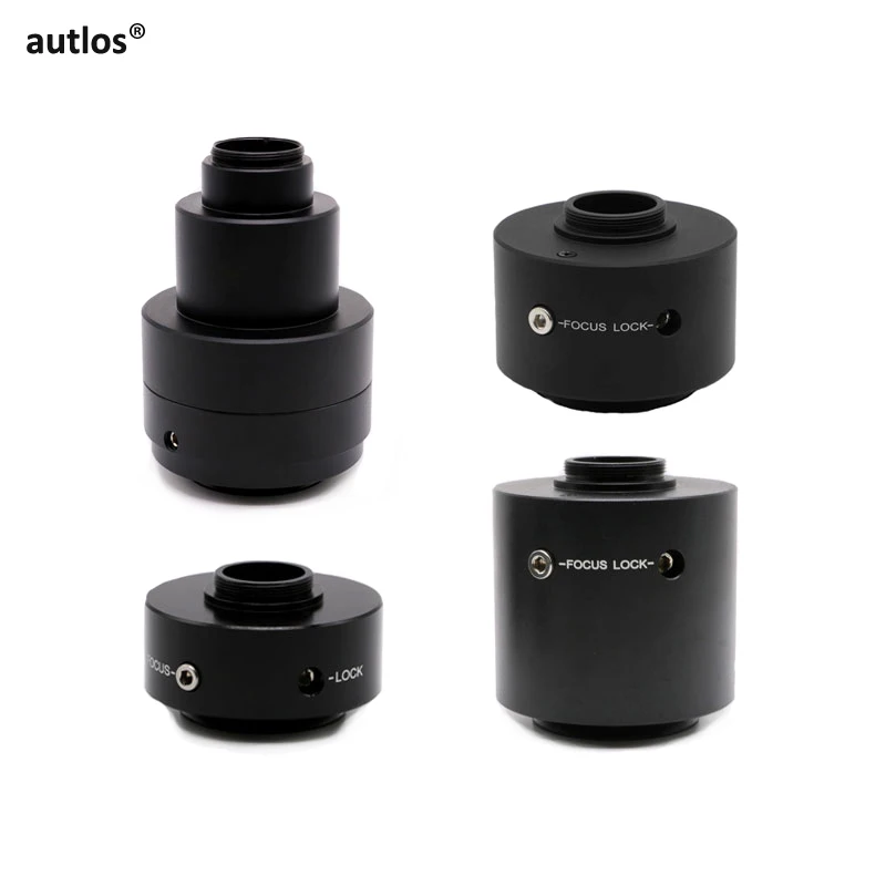 0.35X 0.5X 0.63X 1X Focusable Microscope C mount Adapter Trinocular Reduce Lens CCD Camera Adapter for Olympus Microscope