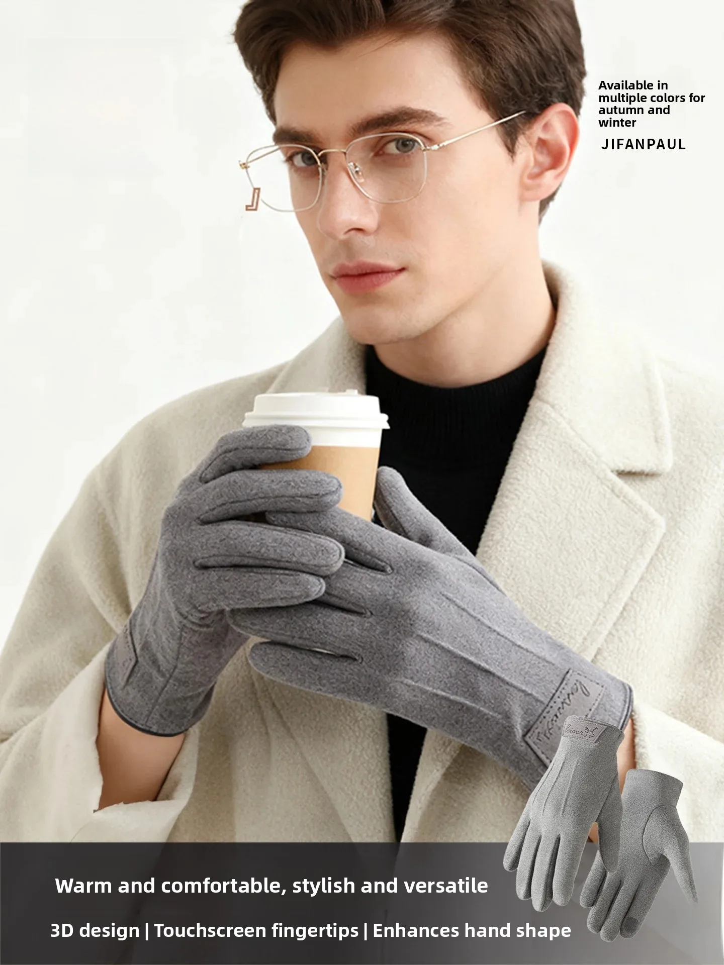 Thin Windproof Winter Gloves for Men Sporty Driving Cycling Warmth Retention Dervo Gloves Jifanpaul Brand Non-Disposable