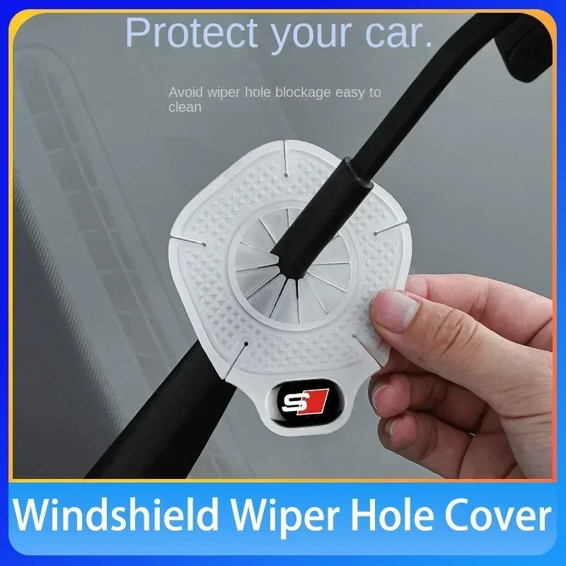 

Car Windshield Wiper Hole Protective Cover Wiper Dustproof Protection Cover For Audi Sline TT Q2 Q3 Q5 Q7 Q8 A3 A4 A5 A6 A7