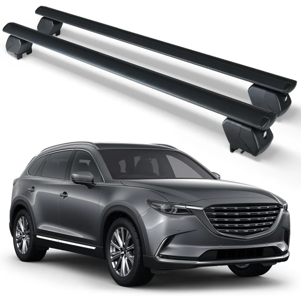

Heavy Duty 300 LBS Roof Rack Cross Bars Compatible with 2016-2025 Mazda CX9 CX-9 with Side Rails Adjustable & Lockable Crossbar