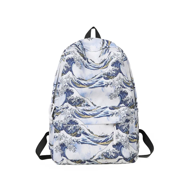 Ancient landscape fresh student schoolbag women's light large capacity outing backpack outdoor sports simple backpack men