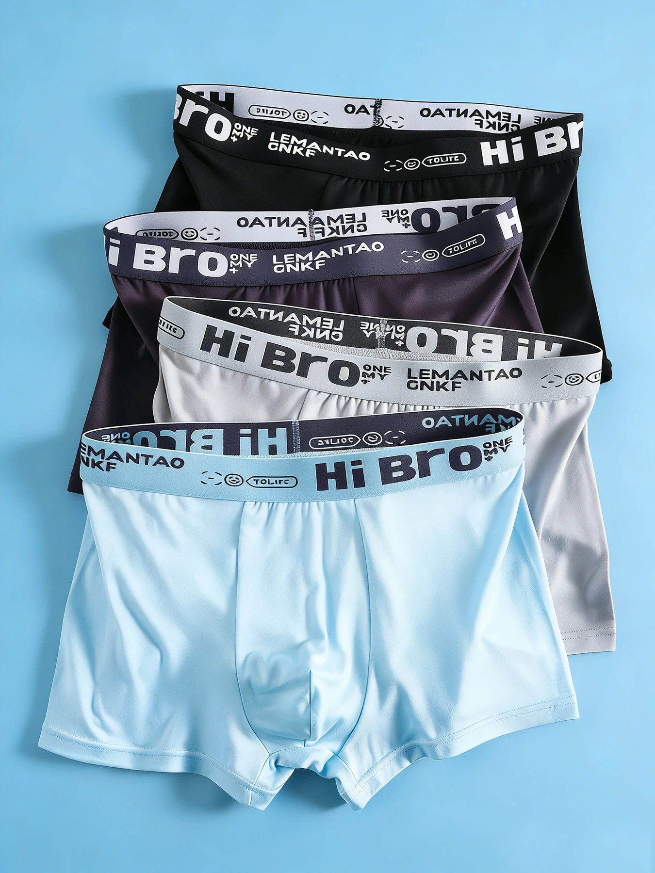 

Набор из 4 мужских трусов-боксеров с забавным принтом, простой, повседневный, удобный и дышащий комплект нижнего белья.