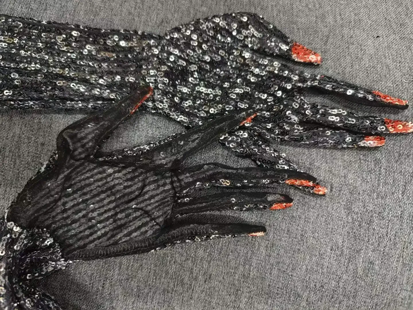 Body de diseño Sexy brillante con lentejuelas para mujer, guantes, bailarina, cantante, ropa de escenario, disfraz de Reina