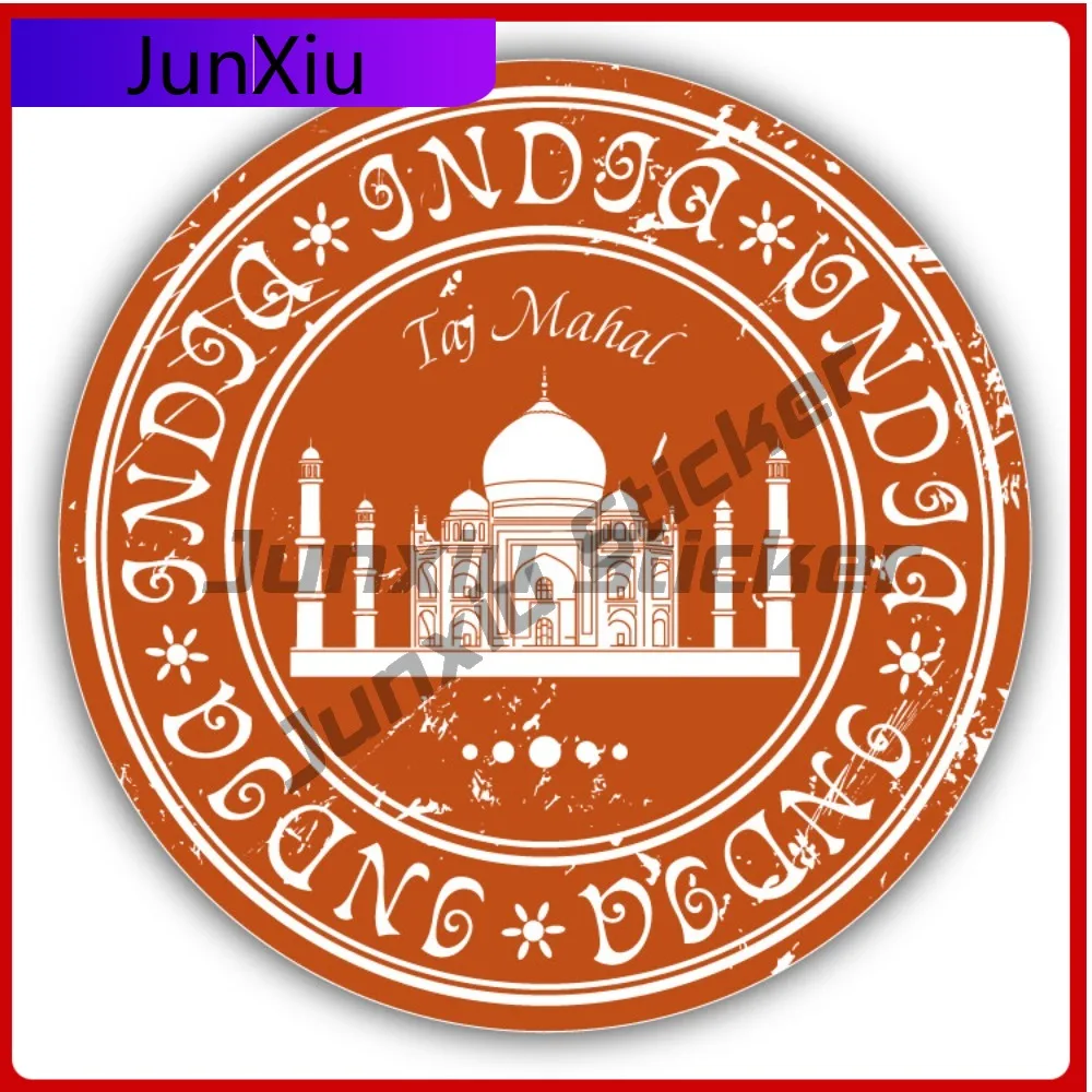 

Taj Mahal City India Travel Grunge Stamp Car Decal Bumper Stickers Cool Style Car Use For Laptop Surfa Car Sticker Accessorie