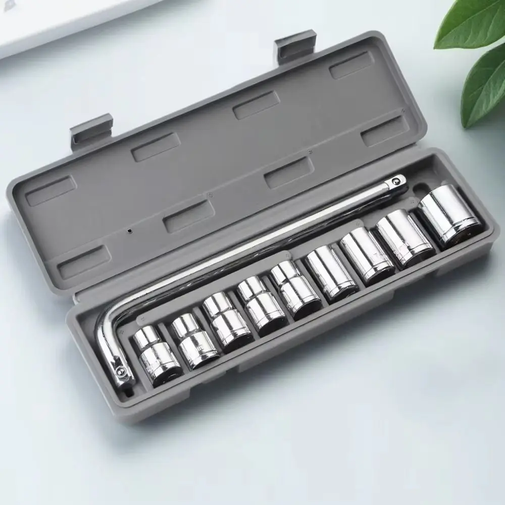 

8-21mm Range Socket Wrench Set 1/2" Drive Metric Size Socket Hand Tool Portable Design Durable Construction Carbon Steel Tools