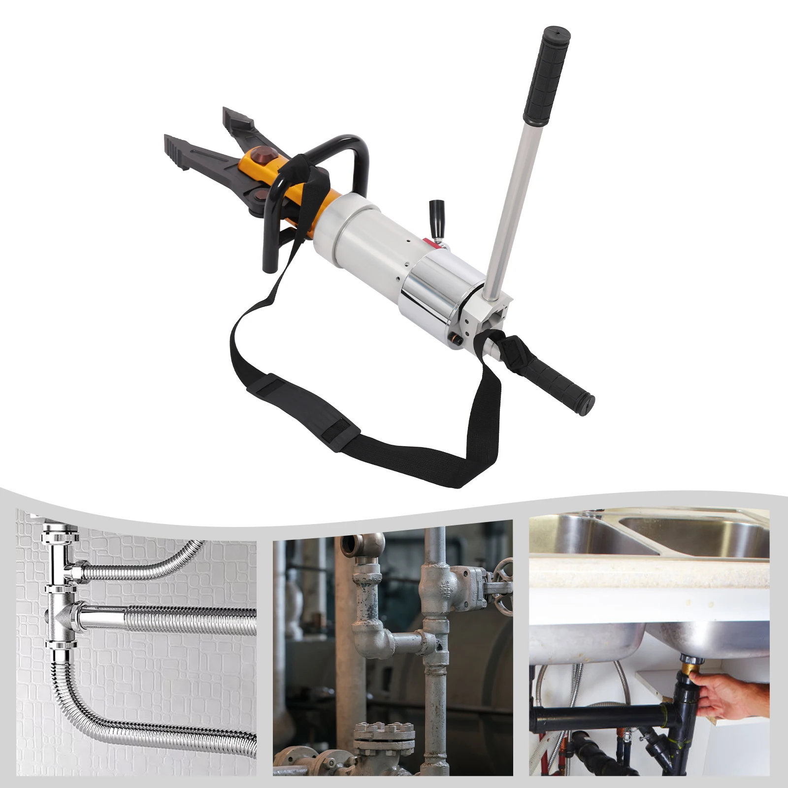 

Hydraulic Spreader Stretching Pliers, 18T Rescue Shearing Tool, Integrated Hand Pump Cutter, 360° Rotation, 24.41in, 33.07lbs