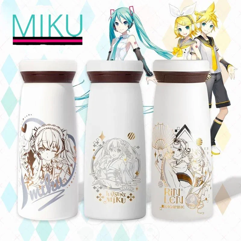 Kawai Hatsune Miku Thermos Cup Anime Cute Cartoon Stainless Steel Water Cup Long-lasting Insulation Large Capacity Easy To Carry