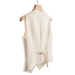 Simple Vests Women Summer Sleeveless Suit Coats Temper Outwear Design Hot Sale 2024 Tender Breathable Korean Style Streetwear