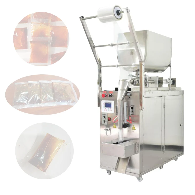 

Packing Sealing Machine Peanut Butter Vinegar Tomato Soy Sauce Edible Oil Liquid Filling Sealing Making Bag Machine