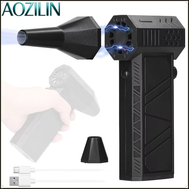 X6 High‑Power Turbo Blower Fan,130000RPM PM52+M/S Brushless Motor Handheld Dust Blower for Industrial Cleaning Outdoor Camping